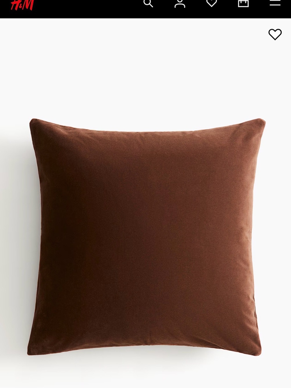 H&M Brown Velvet Accent Pillow Covers (2)